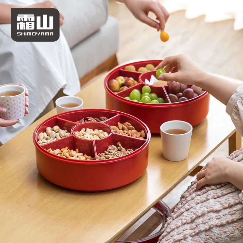 SHIMOYAMA Clear Snack Box Container With 6 Compartments