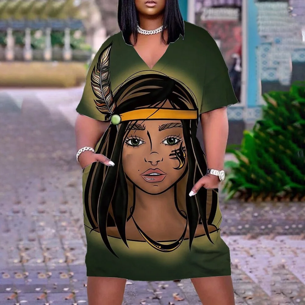 african t shirt dress D'iyanu