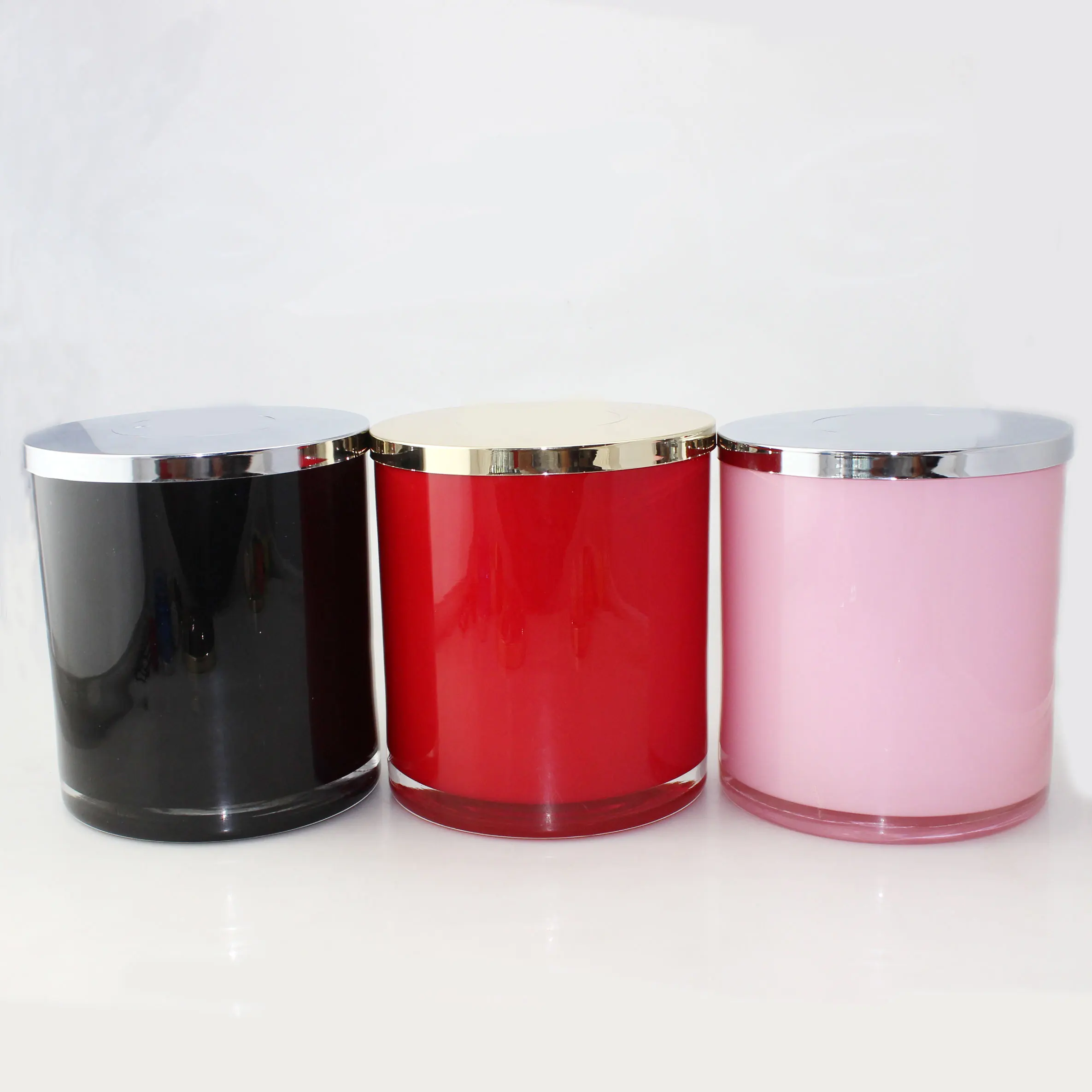 Free Sample Modern Luxury Custom Glass Candle Vessel With Label