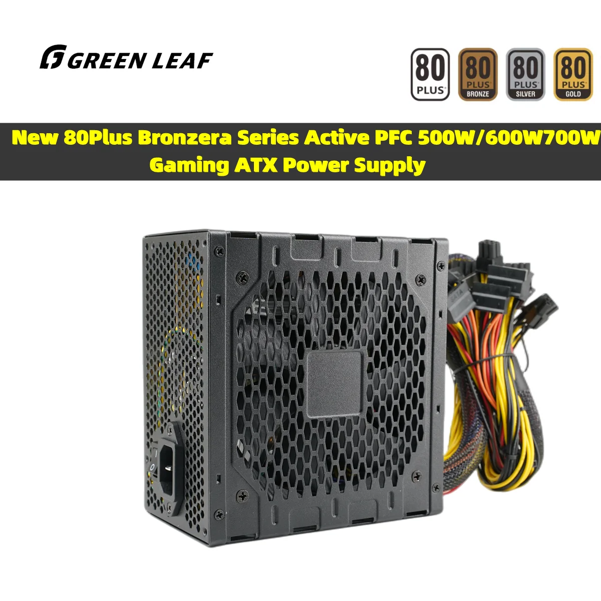 Greenleaf Factory Computer Power Supply Pc Psu Atx 500w 80plus Bronze