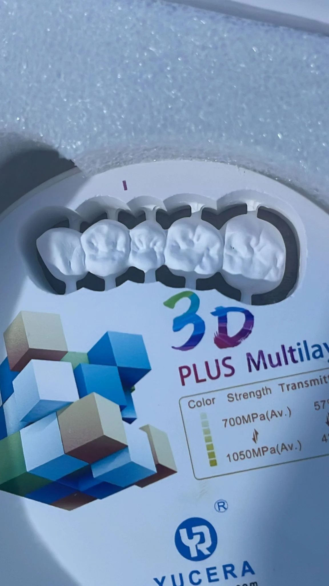 Yucera 3D Pro Multilayers Zircon Blocks for Zircon Zahn Dental Cad Cam Milling Machine