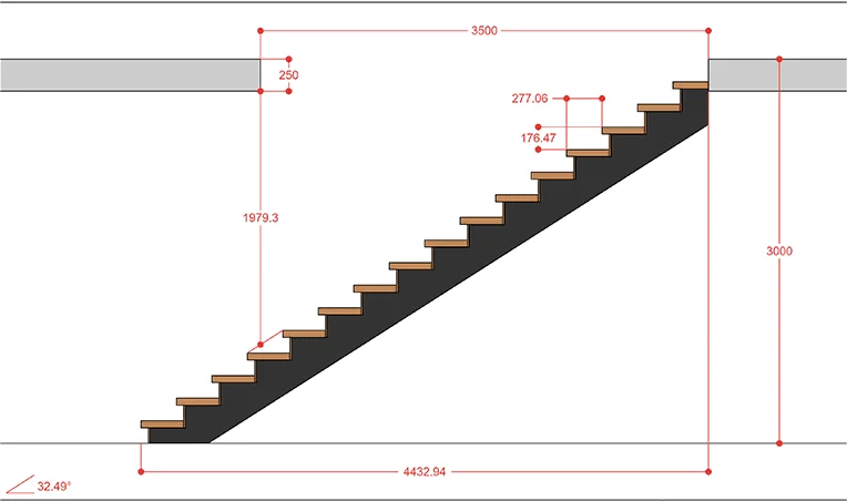 American style modern black powder coated mono stringer white oak wood step with led lights floating stairs with railing factory