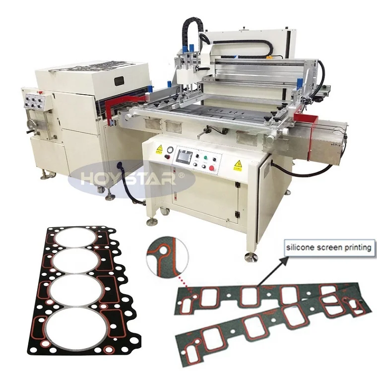 full automatic head cylinder gasket screen printing machine for silicone printing