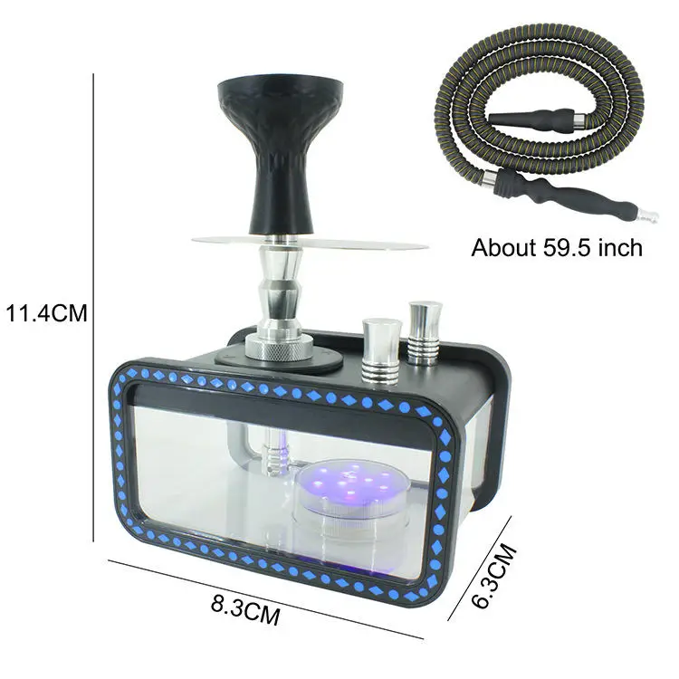 Shisha Cheap Cheap Portable Free Type Hookah Acrylic Chicha Complet Hookah Set ...