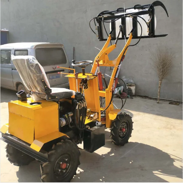 Battery Operated 4 Wheel Drive Electric Mini Loader Made in China CE EPA China Sale Yellow Red