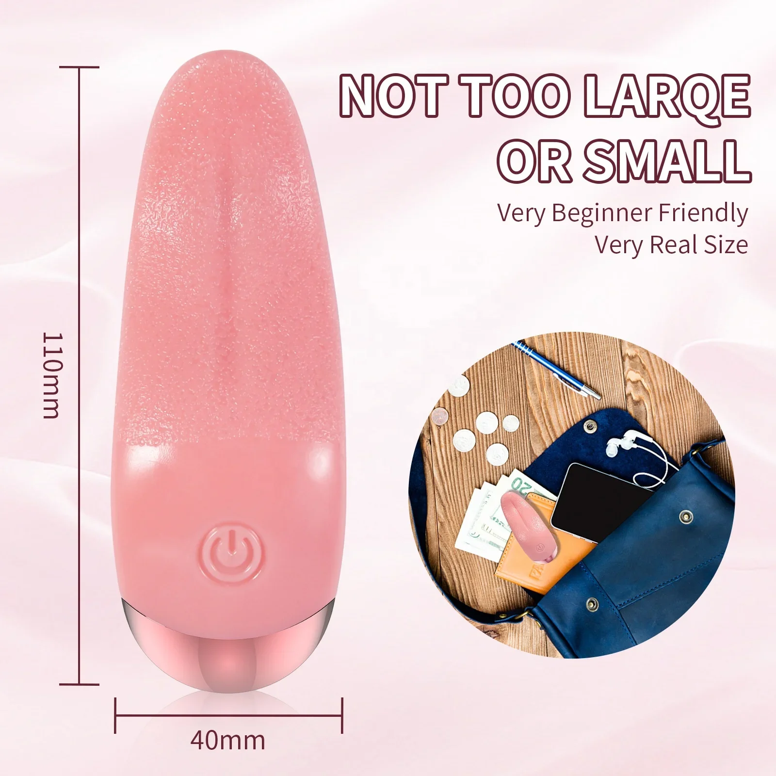 Realistic Female Tongue Vibrator with Clitoral Stimulation Adult Sex Toys for Female Orgasm