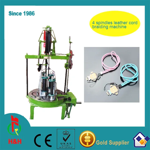 Low Speed 3 Strands Flat PU Rope Braiding Machine for Classic Braided PU/Leather Bracelet