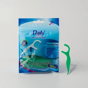 Daily Care Bulk Biodegradable Personalized Eco Friendly Flosser Vegan Corn Starch Tooth Nylon Dental Floss Pick for Adults