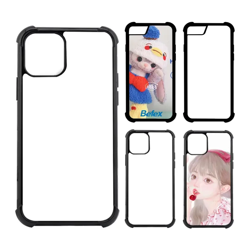 Sublimation Blank 2D Four Corner Anti-drop Phone Case Strong Protection for  IP 14 Pro Max,IP 14PLUS Sublimation Phone Case Blank