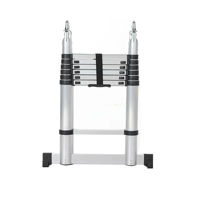 Double Sided a Frame Telescopic Ladder Aluminum Telescoping Extension Ladder Multi-purpose With Stabilizer Bar for Home Carton