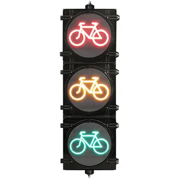 300mm IP65 High Flux RYG Bicycle LED Traffic Light for Traffic Safety