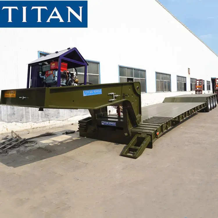 4 Axles Split Gooseneck Lowboy Trailer Detachable Gooseneck  Semi Trailer  for Sale