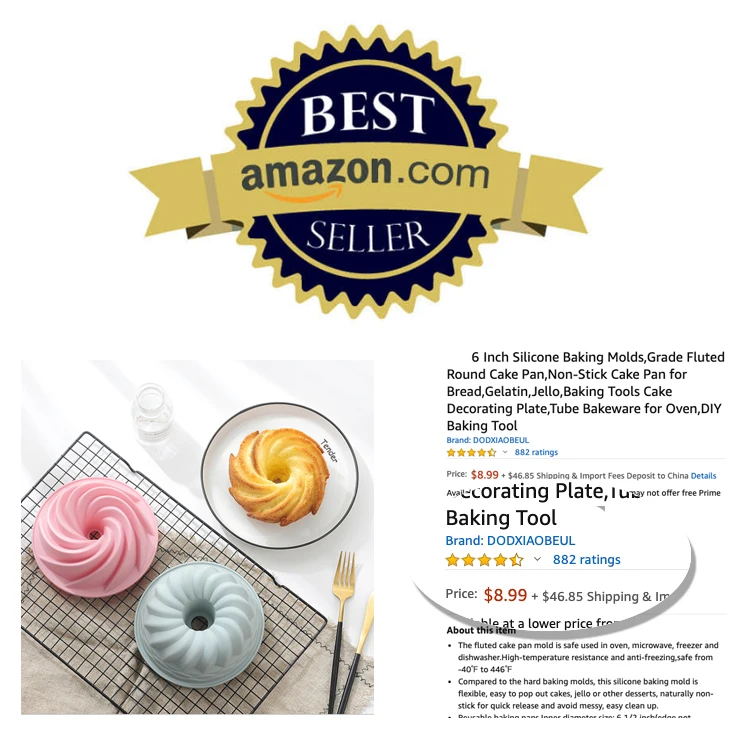 Beeman Christmas Mini Cake Decorating Tools Silicone Baking Molds - Main Image