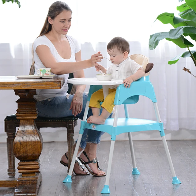 Saftey Plastic Material 2 in 1 Baby High Chair