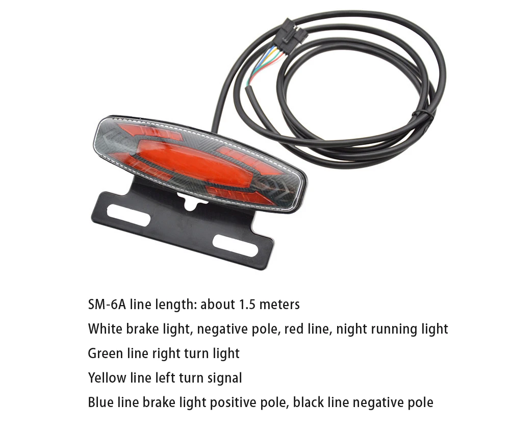 OUXI V8 electric bicycle original parts headlights taillights steering rear lights number plate bracket ebike conversion kit