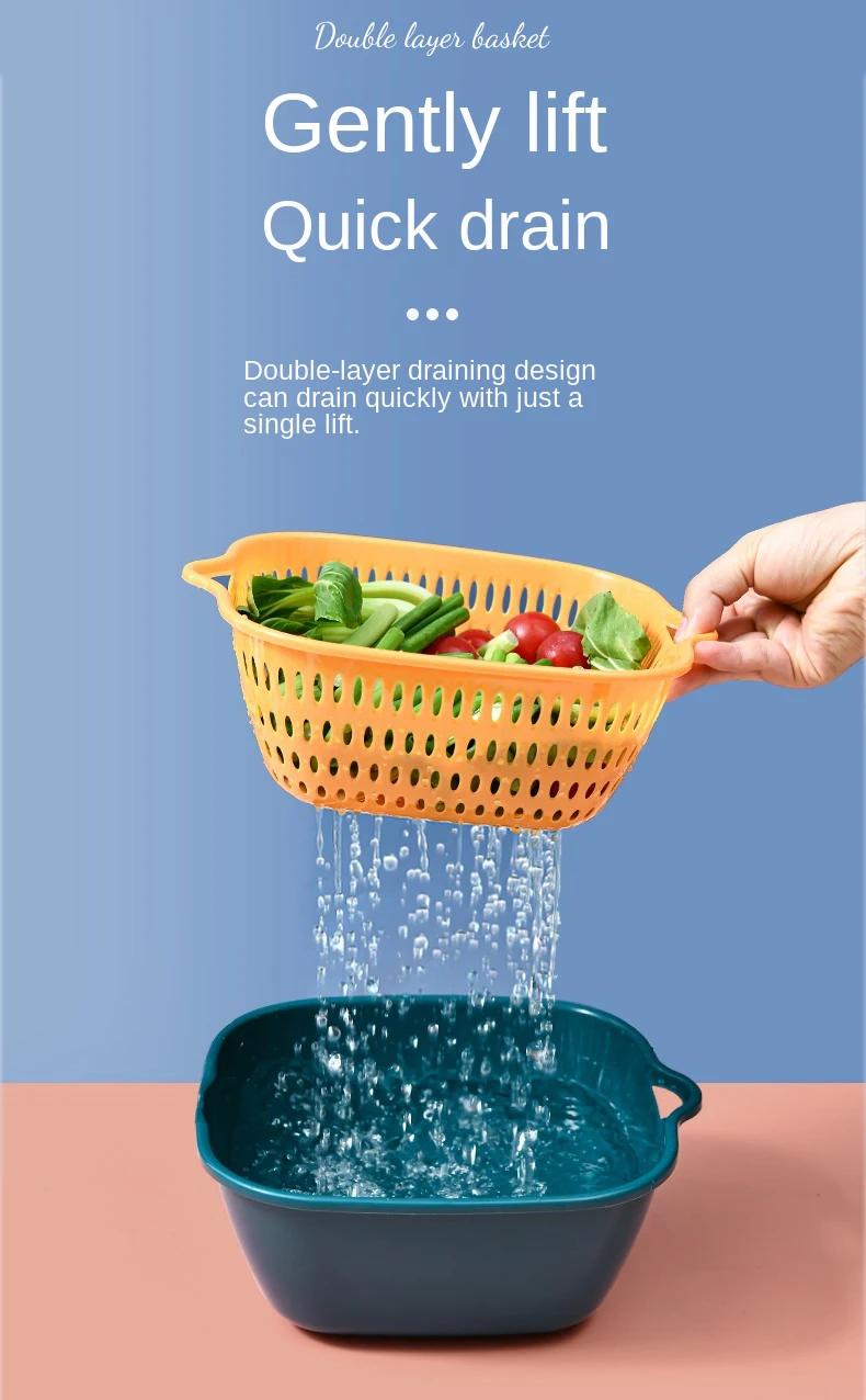 6piece Kitchen Multifunctional Drain Basket For Cleaning Draining And