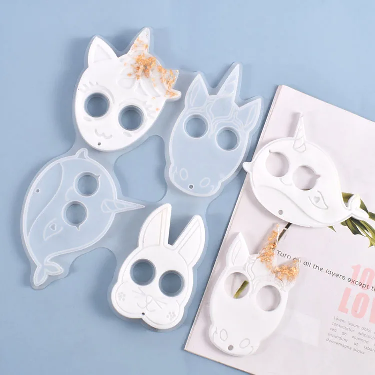 YS Cat Head Self Defense Keychain Mold DIY Jewelry