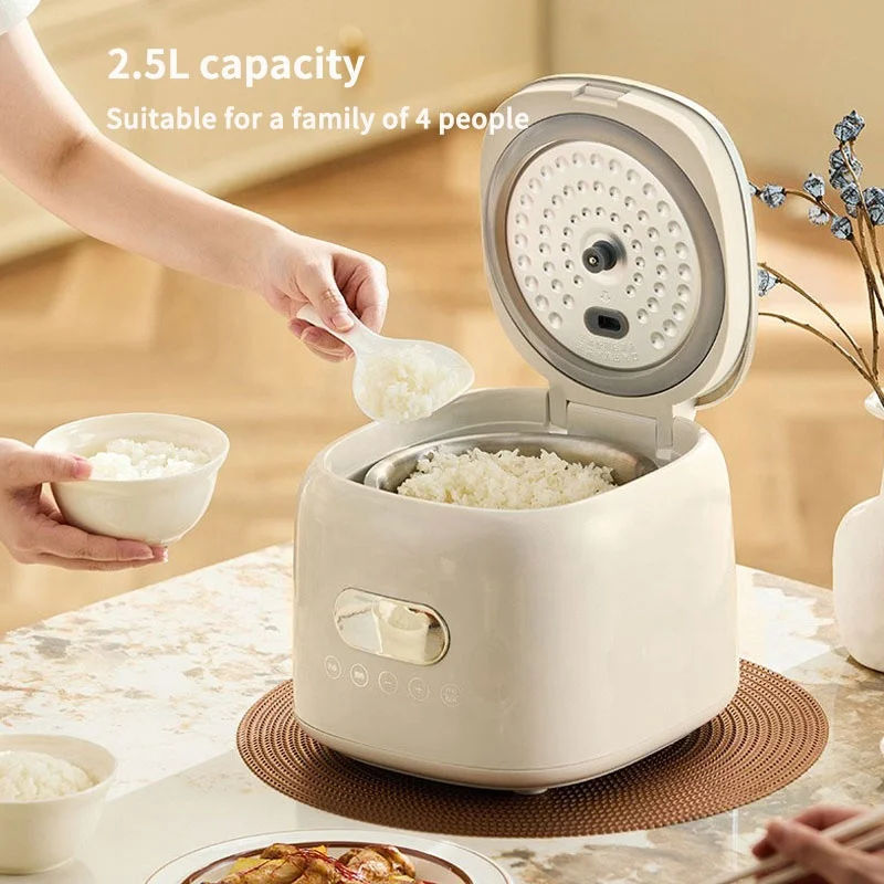 2025 New Design 2.5L Low Sugar Rice Cooker/electric Rice Cooker Smart Electric Customize Plastic Square Stainless Steel Cooker