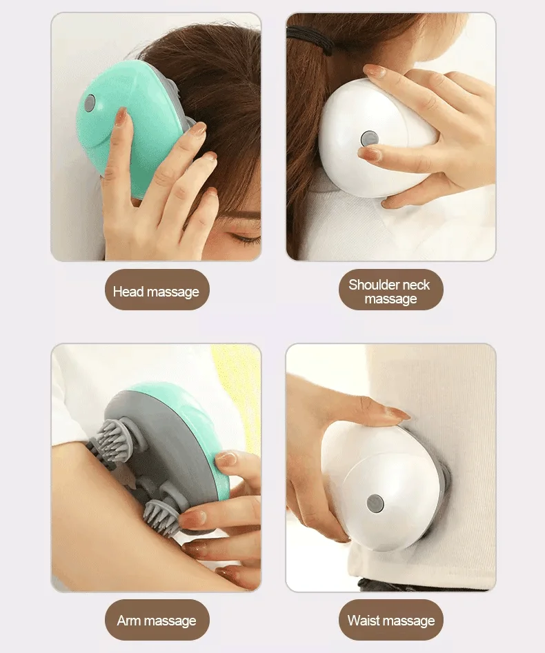 Healthpal Oem Automatic Small Private Label Smart Vibrating Octopus Claw Rechargeable Wholesale Electric Head Scalp Massager