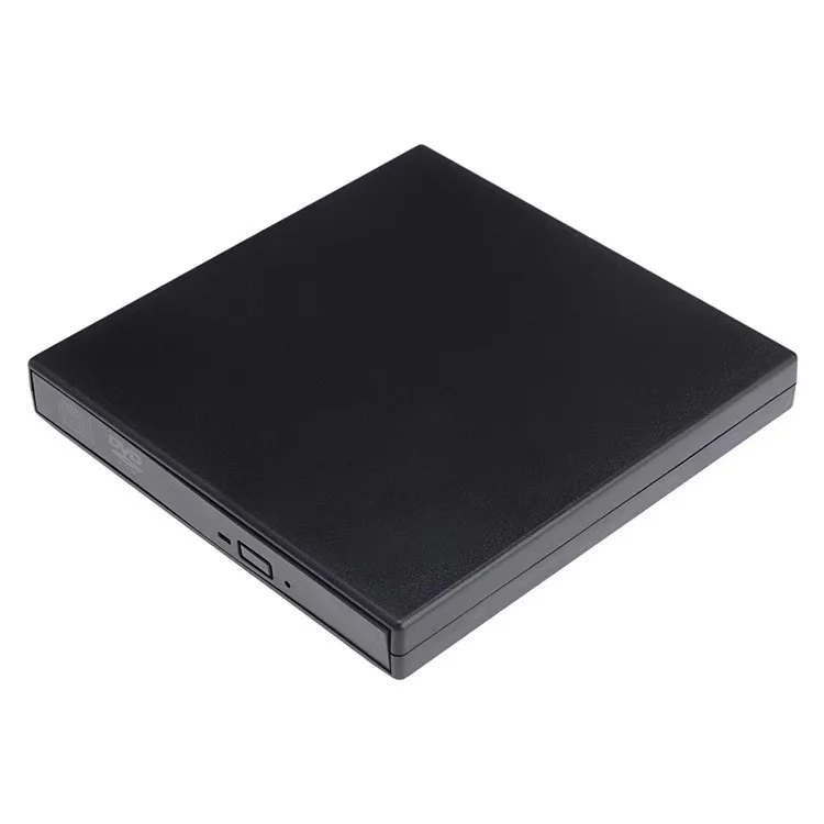 USB External CD-RW Burner DVD/CD Reader Player with Two USB Cables for Windows Mac OS Laptop Computer
