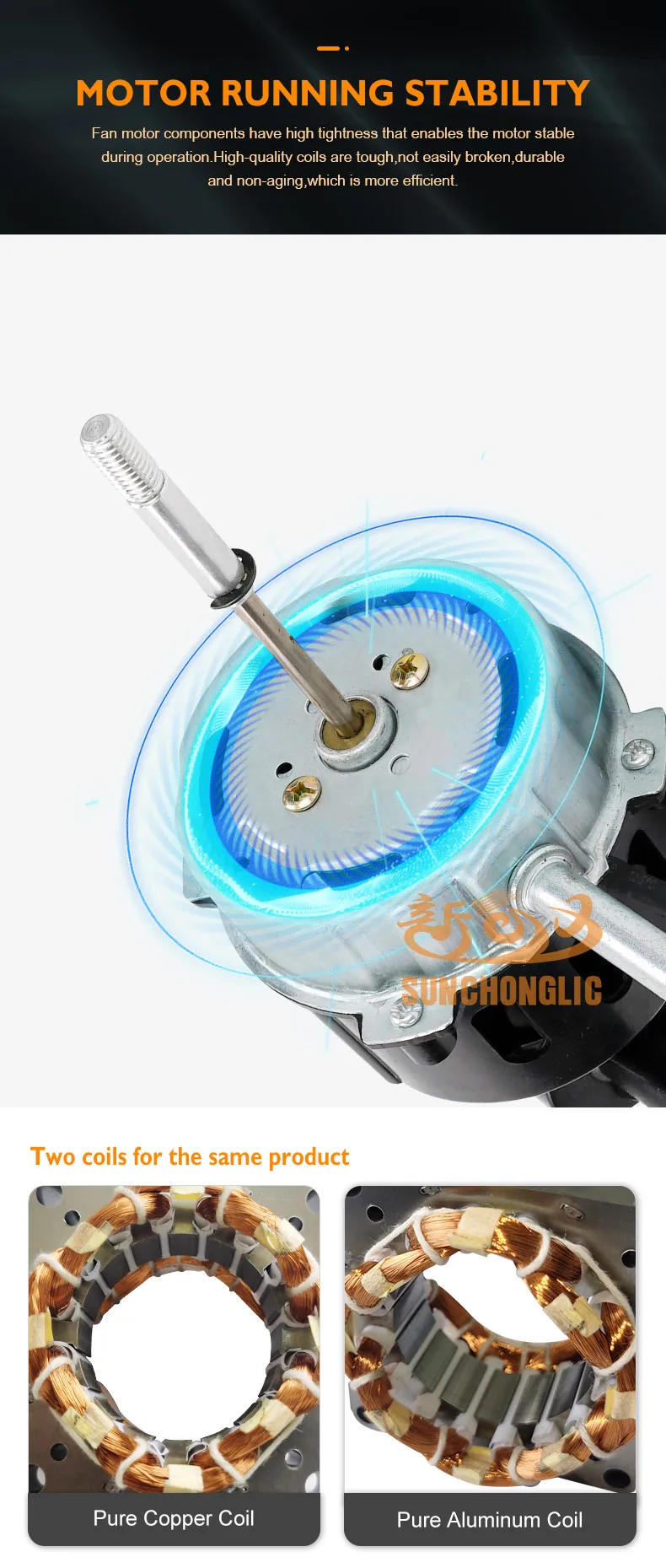 Electric Desk Fan, DC12V, 1100r/min - detail 12