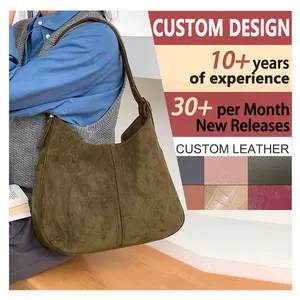 New Design Retro PU Leather Shoulder Bags Women Simple Plain Wholesale Handbags Ladies Fashion Bucket Bag