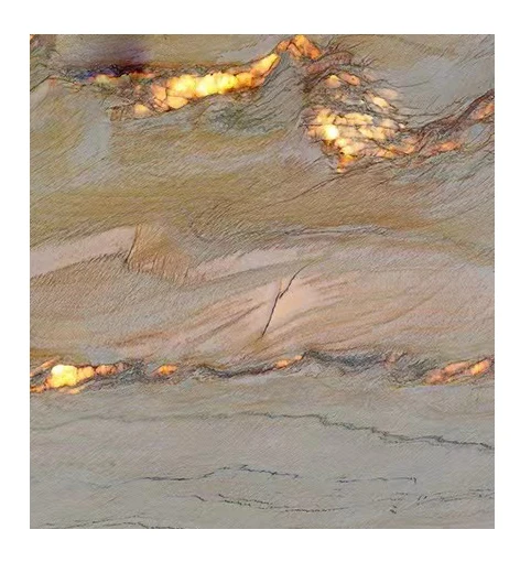 Brazilian Macaubas Fantasy Natural Quartzite Slabs in Bookmatch Wall Tile Top Quartzite Countertop for Kitchen Backlit Wall
