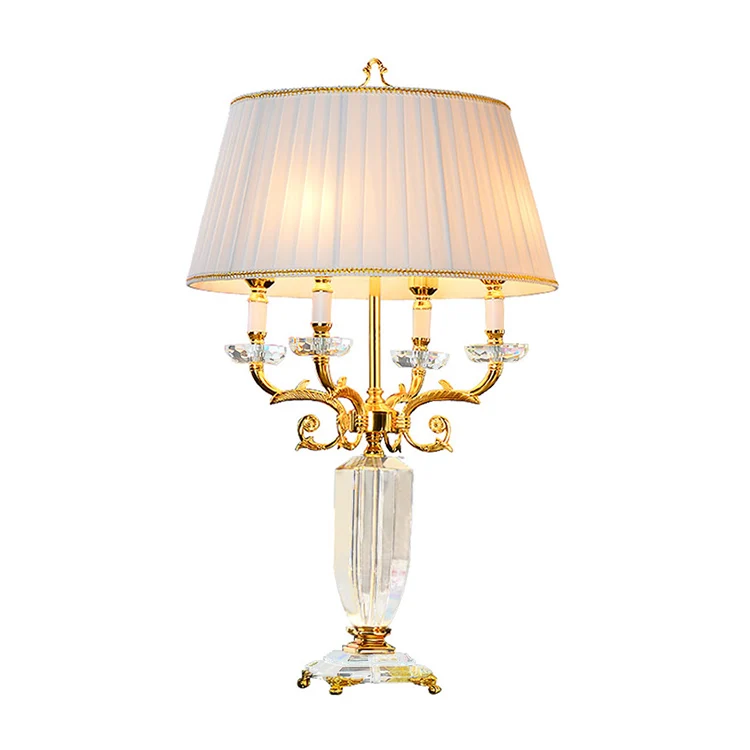 modern led desk lamparas design decoration bedroom bedside night light home goods crystal lampen luxury candelabra table lamp