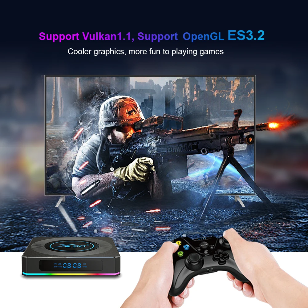 Customizable Logo/Package Quad Core Android TV Box Supports 4K/8K Smart for IPTV for X96 X4 5G Lifetime Free Android 11 Box