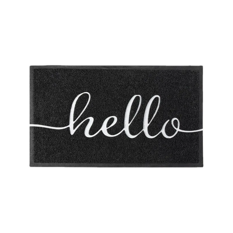 PVC Custom Coil Welcome Doormat Customized Design Red Front Door Mat Entry Washable Carpet for Convenience Store