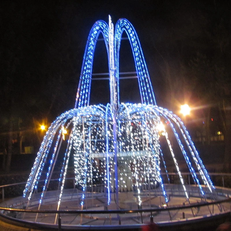 CE ROHS Certificated Custom Big Large Project New Year Decoration Street Pole Commercial 3d LED Fountain Light