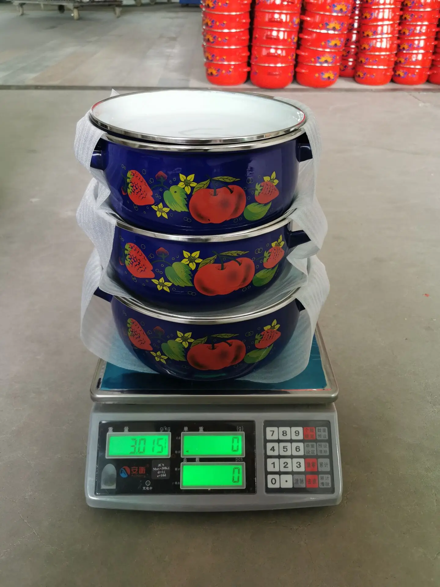 HOT SALE 3PCS DECORATED  ENAMEL CASSEROLES    REOONA CASSEROLE SET    ENAMELWARE  COOKWARE SET