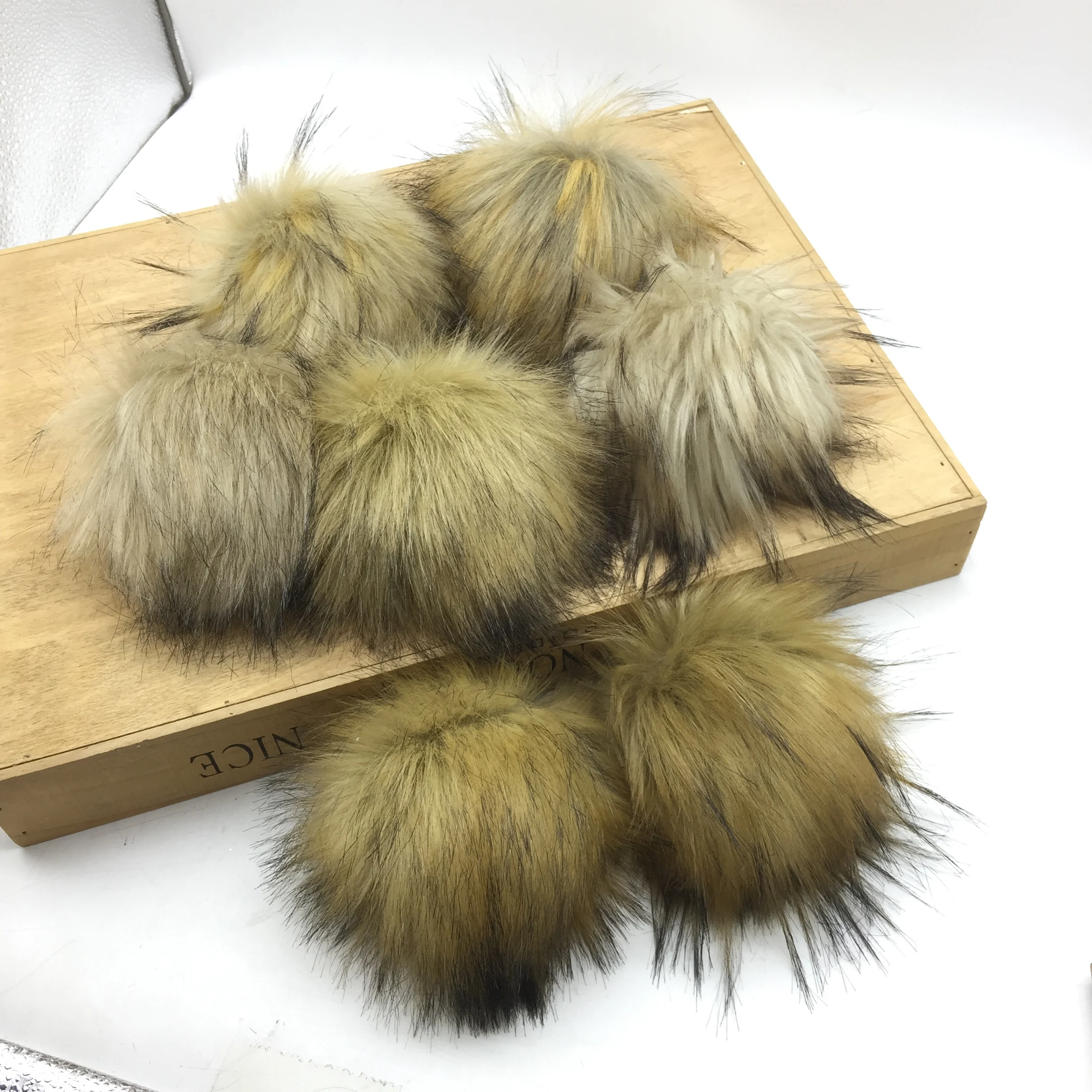12 cm fox fur ball pink pom pom winter hat real fur accessories For Hats Bags Shoes Scarves Accessories