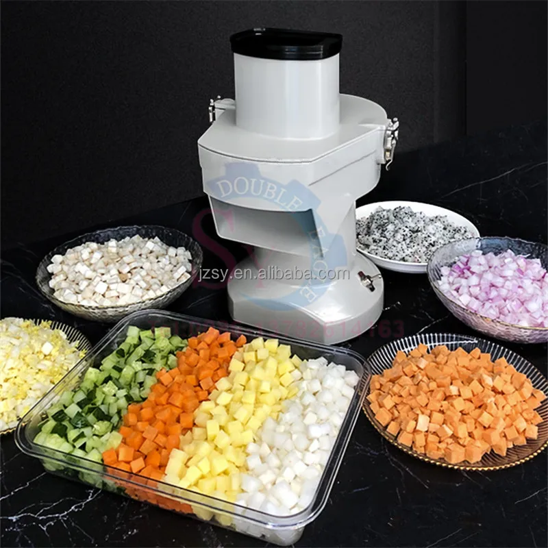 Electric Vegetable Slicer Cutter Household Multifunctional Small Desktop  Carrot Potato Ham Cutting Dicing Equipment In UK