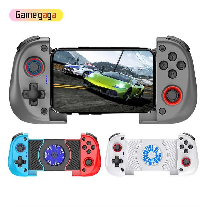 Yo X3 Stretching Game Controller 2 in 1 Cooling Fan Double Vibration Motors Gamepad Handle for Mobile Phone Android IOS NS