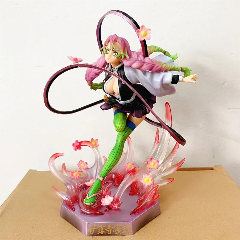 21CM Demon Slayer Mitsuri Kimetsu No Yaiba Kanroji Mitsuri Sexy Anime  Figure Cartoon Model Collection Doll for Kids