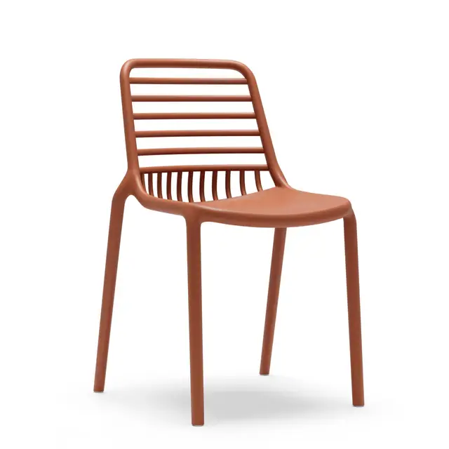 Modern Style Chocolate PP Plastic Dining Chair with Wholesale Restaurant Cafe Hotel Kitchen Use Stackable Design