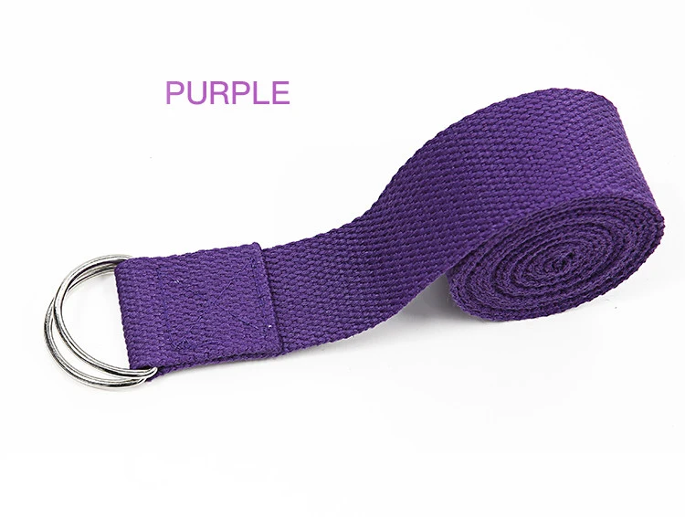 Adjustable Fitness Elastic Organic Cotton Pilates Stretch Band Yoga Strap