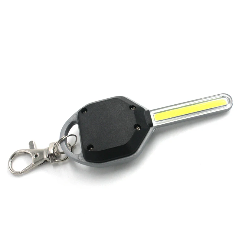 Small Size ABS LED Flashlight Light Mini Key Shape Key Chain Ring Keychain Lamp Torch Emergency Camping Night Light