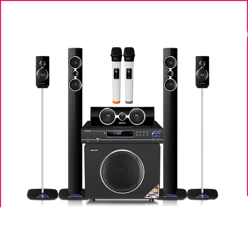 Kombinasi Amplifier Speaker Suara Musik Kolom Vertikal Audio TV Ruang Tamu  Set Surround Home Theater