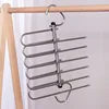 Bulk round tube trouser rack, six rods, natural color