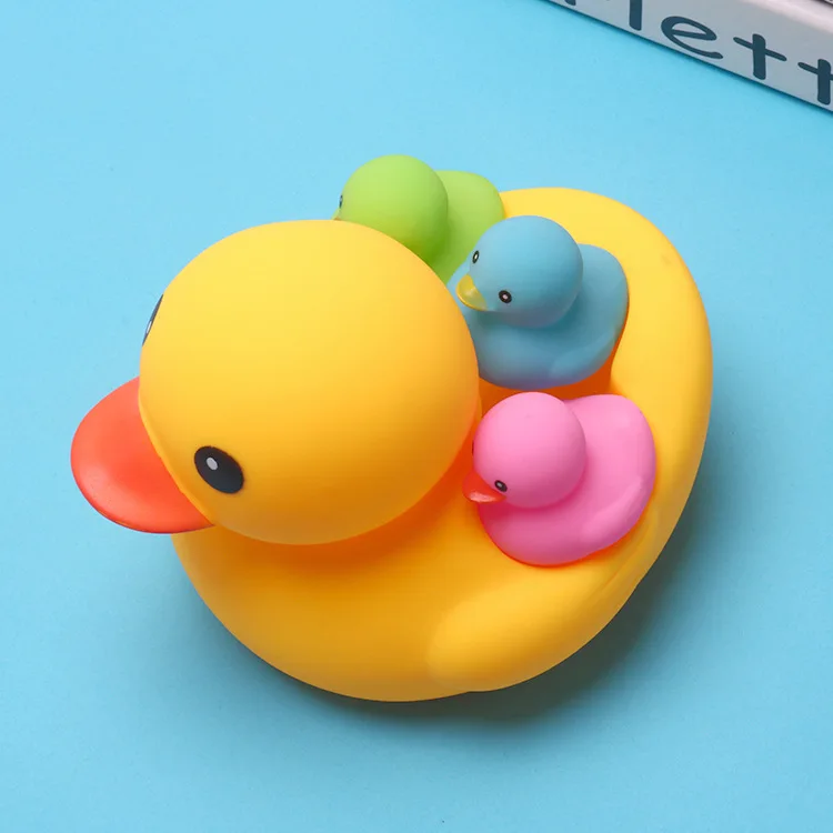 Новинка Мягкая пищалка плавающая резиновая утка игрушка для ванной