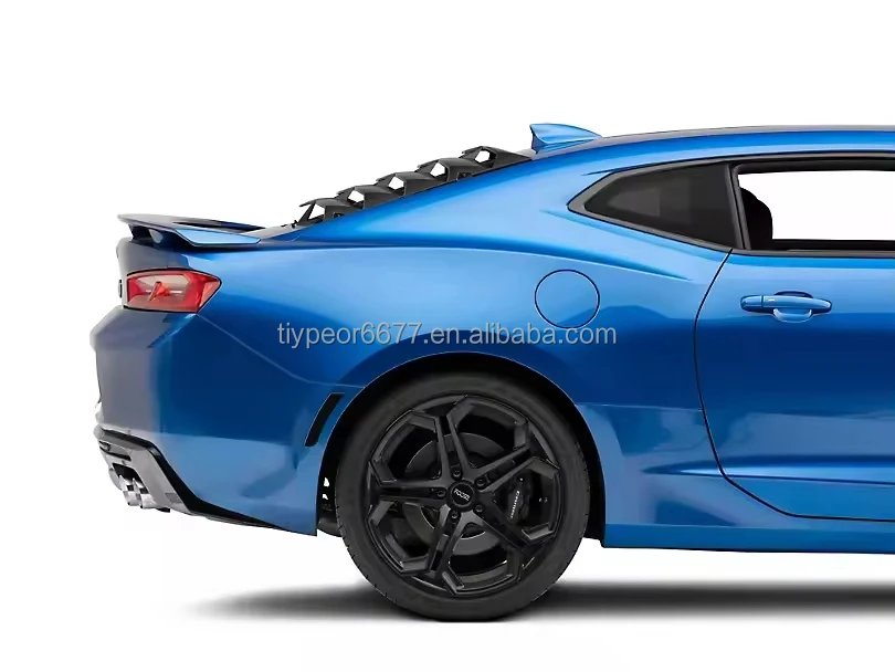 product tiypeor custom rear window louver for chevrolet camaro 2016   2019  decorative panel glossy black paint  exterior accessory-6