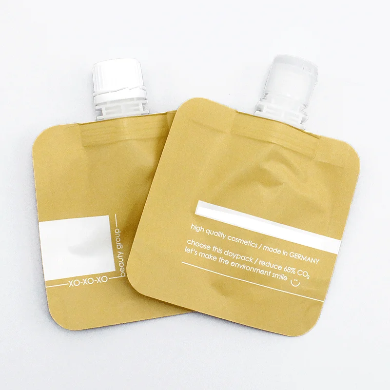 BPA Free Refillable Customized Packaging Bag Pouches Stand up Spout Recycled Plastic Liquid Pouch with Spout