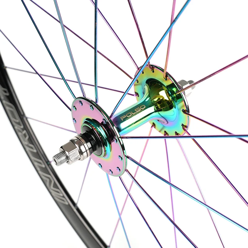 POLSO WS008 700C Track Bicycle Alloy Wheels OEM 24inch Bicycle Wheels 32h Aluminum Alloy Fixed Gear Bike Wheelset