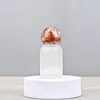 frosted bottle+brown marble cover