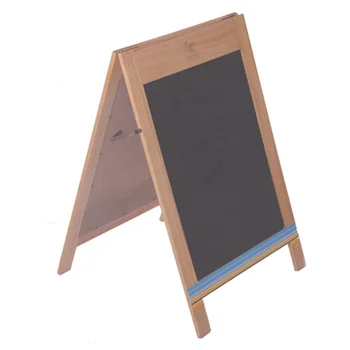 display a frame wooden folding chalkboard large size free standing double sided blackboard