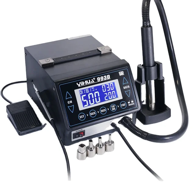Профессиональная вакуумная паяльная станция YIHUA 993D с горячим воздухом