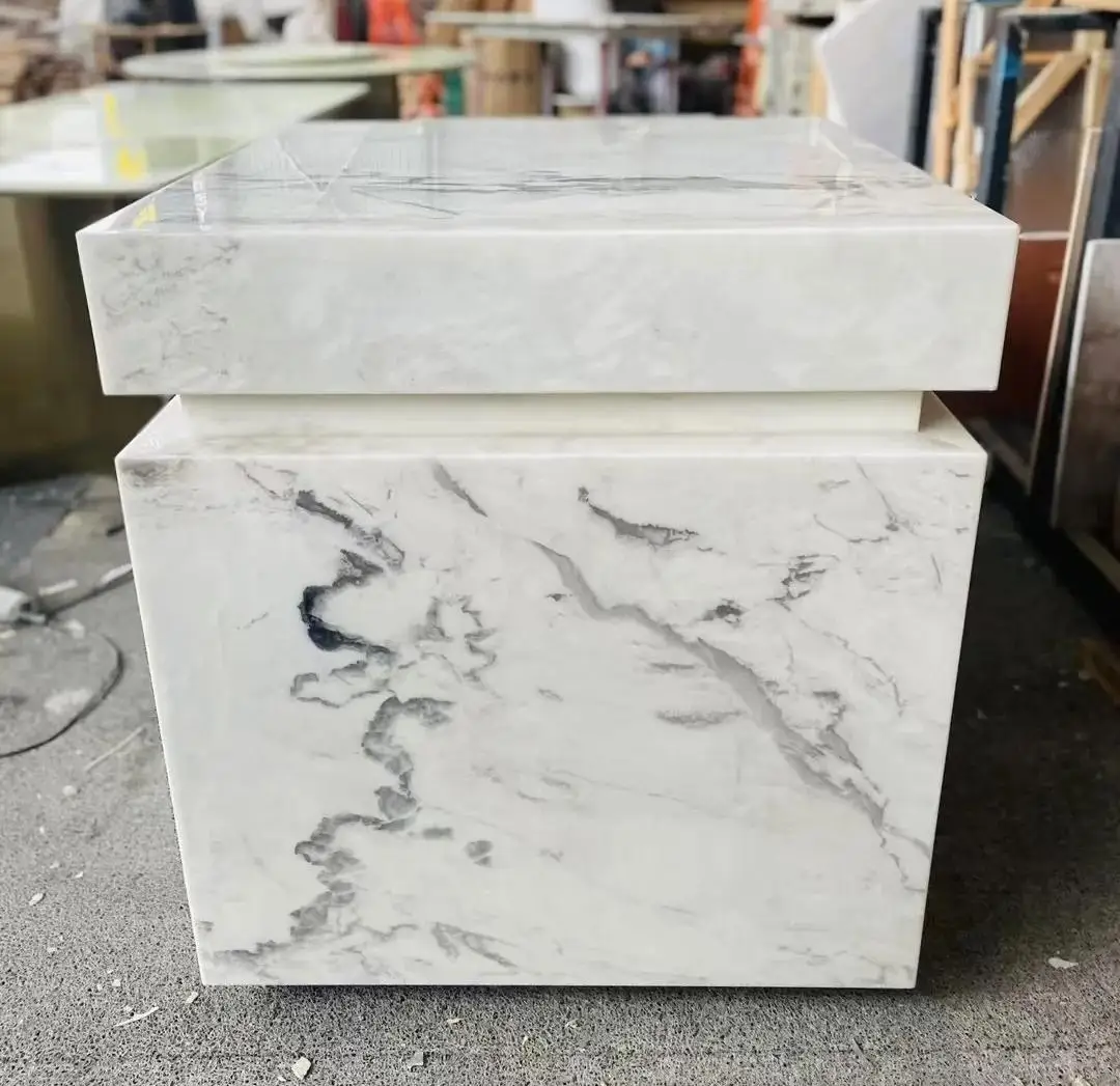 product modern natural white marble indoor kitchen and bathroom vanity top weak sink design with 1 year warranty-2