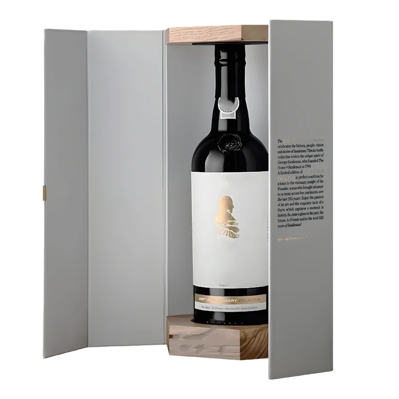 Clamshell Type Portable Red Wine 3 Liter Quadrum Boxes for Holiday Gift Set Two Bottle 1 Litre Wine Box